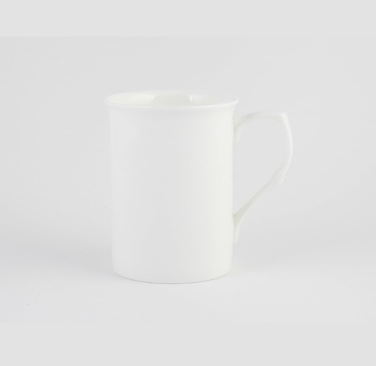 White 10oz Castle Mugs Set of 6 by CHINACAVE